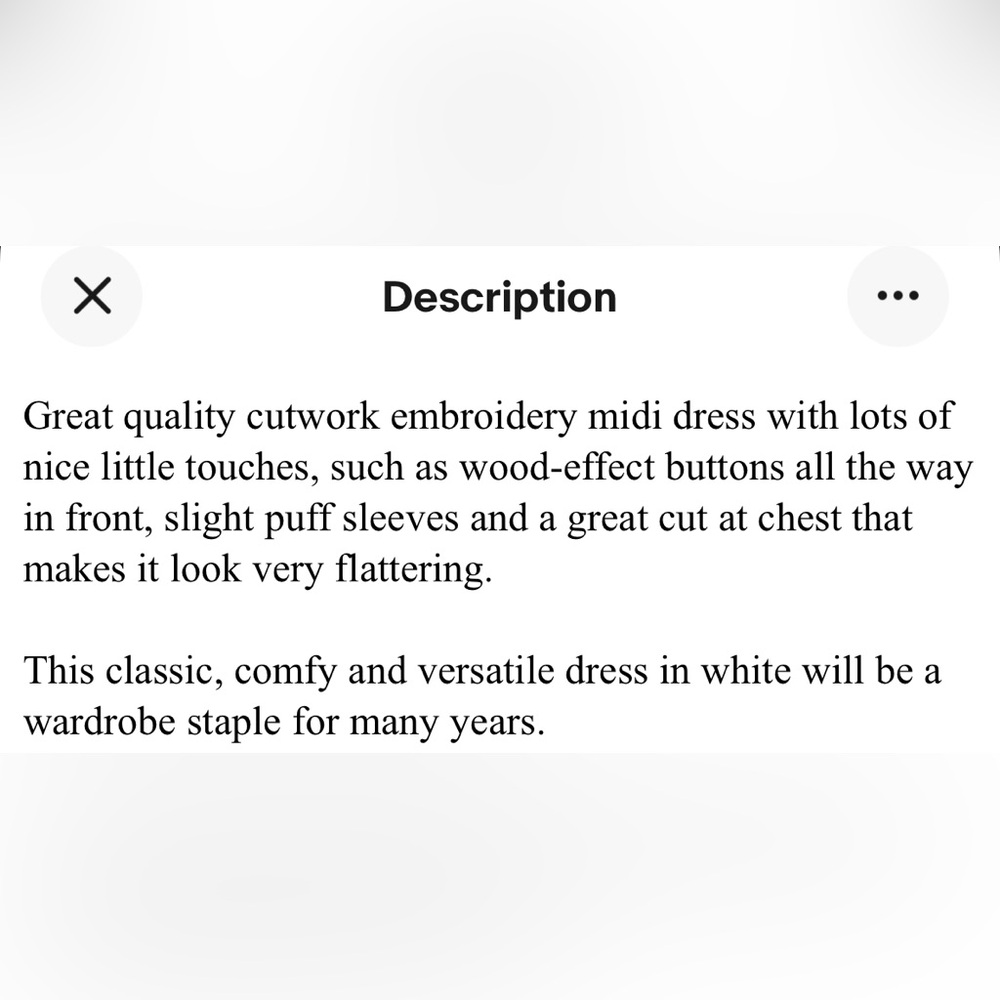 Zara White Lace Eyelet Boho Coastal Cottagecore Prairie Midi Dress Size Large - Picture 16 of 17